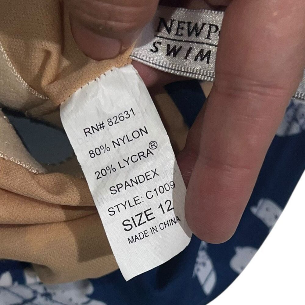 Newport News Blue & White Floral Tankini Top - Size 12 - Picture 5 of 8